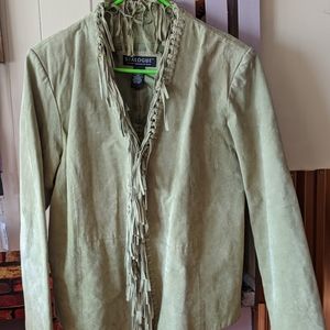 Green leather jacket